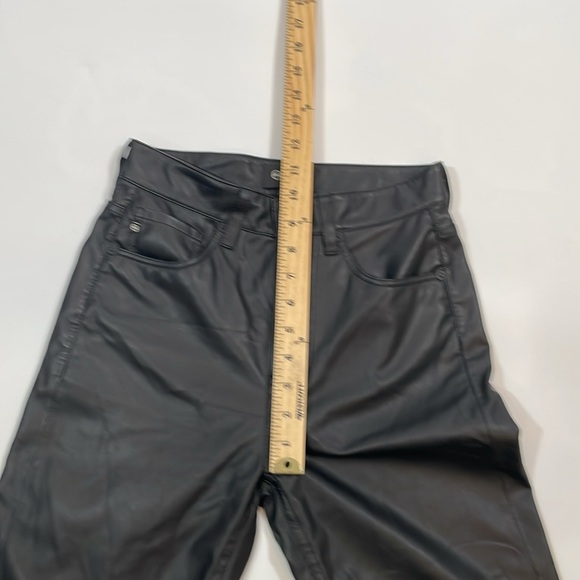 AG Adriano Goldschmied Alexxis Faux Leather Jean Size 24 Super Black Revolve - Picture 12 of 16